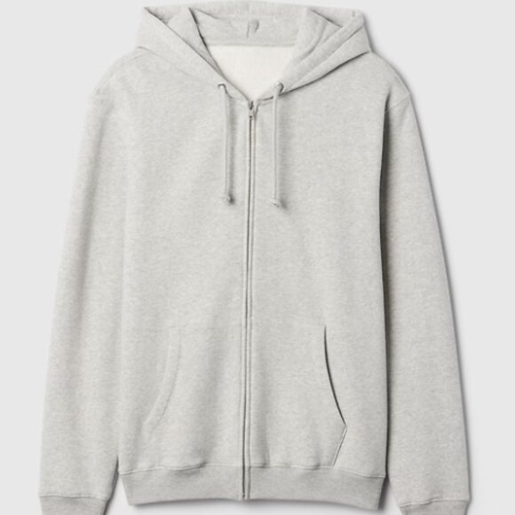 GAP Vintage Soft Full-Zip Hoodie Unisex Size XS - Light Heather Gray - Picture 6 of 7
